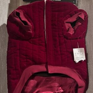 Isaac Mizrahi Quilted Dog Jacket - Burgundy